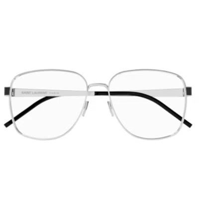 Saint Laurent Sl M134002-silver-silver-transparent In Black