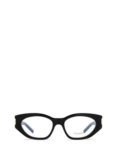 Saint Laurent Cat-eye Frame Glasses In Black