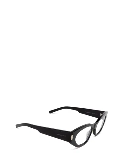 Saint Laurent Cat-eye Frame Glasses In Black
