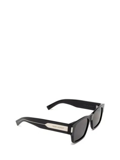 Saint Laurent Rectangular Frame Sunglasses In Acetate In Black