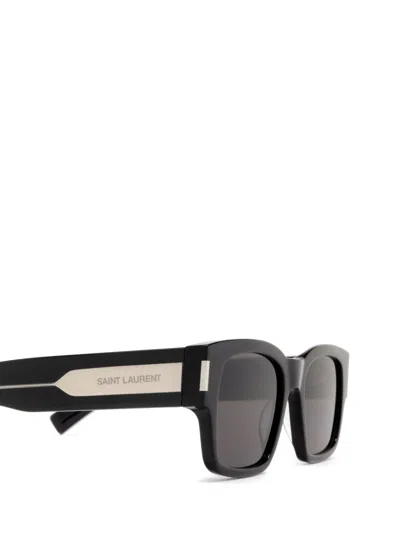 Saint Laurent Rectangular Frame Sunglasses In Acetate In Black