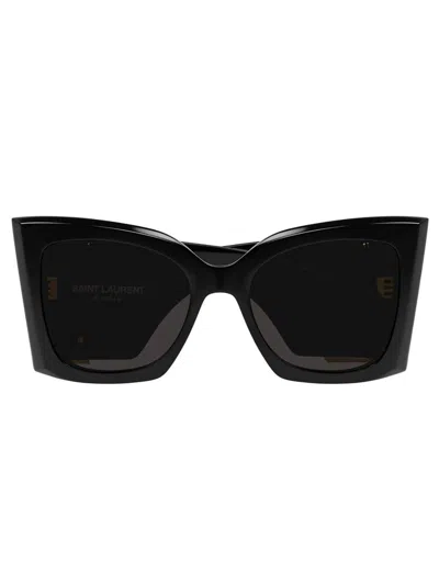 Saint Laurent Black Blaze Square-frame Sunglasses