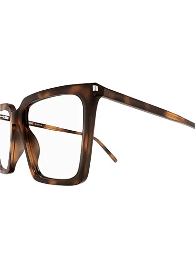 Saint Laurent Square Frame Glasses In Multi