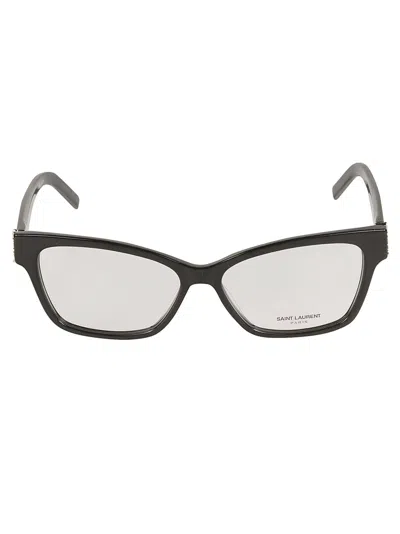 Saint Laurent Ysl Hinge Butterfly Frame Glasses In Gray