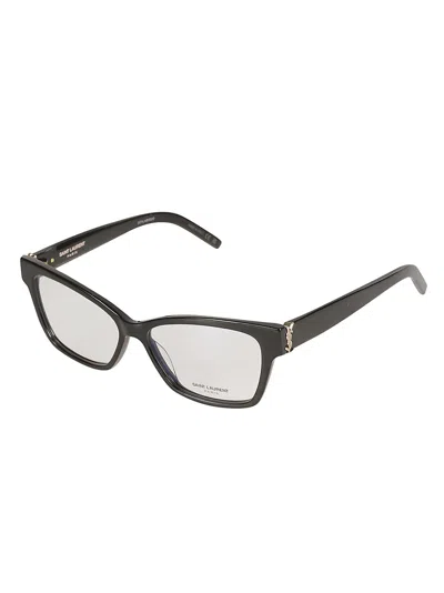 Saint Laurent Ysl Hinge Butterfly Frame Glasses In Gray