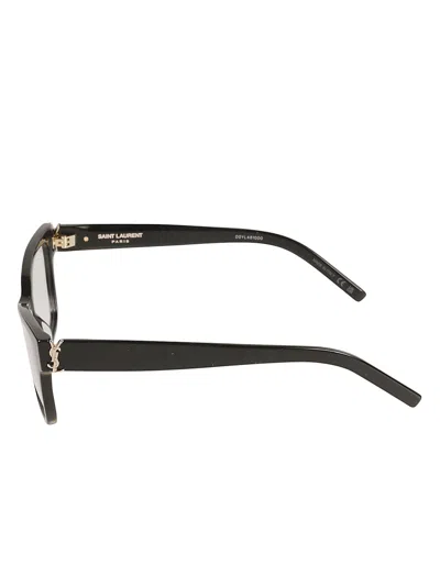 Saint Laurent Ysl Hinge Butterfly Frame Glasses In Gray