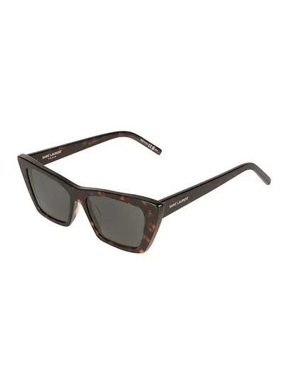 Saint Laurent Cat Eye Frame Flame Effect Sunglasses In Multi