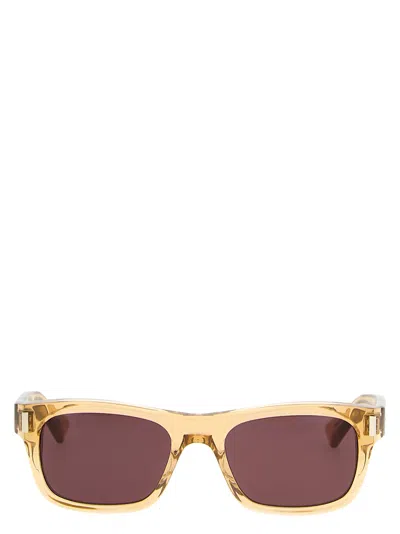 Saint Laurent Square-frame Acetate Sunglasses In Gold