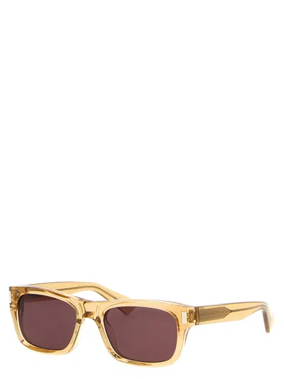 Saint Laurent Square-frame Acetate Sunglasses In Gold