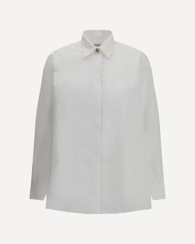 Burberry Women Slim Fit Cotton Shirt In White