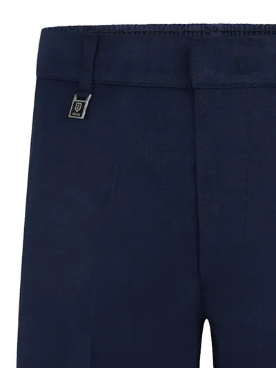 Zeco Schoolwear Logo-plaque Shorts In Blue