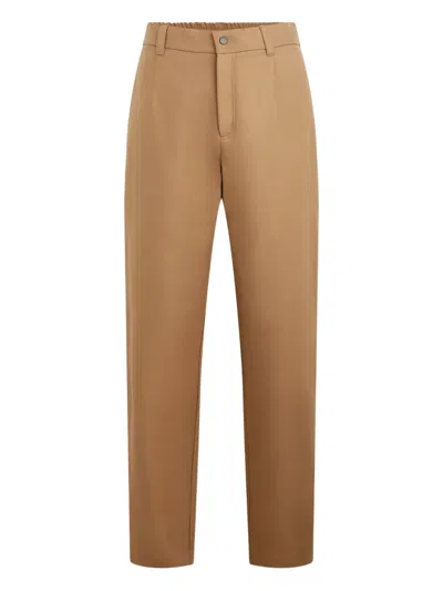 Fusalp Elastic-waist Cotton Trousers In Brown