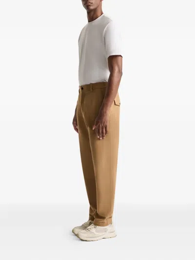 Fusalp Elastic-waist Cotton Trousers In Brown