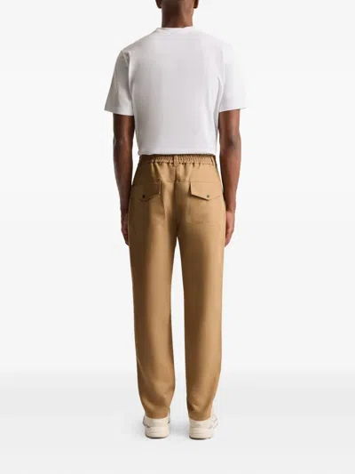 Fusalp Elastic-waist Cotton Trousers In Brown