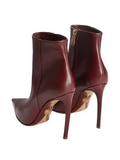 Dolce & Gabbana 105mm Devotion Pointed-toe Ankle Boots In Burgundy