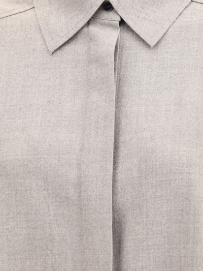 Di Stavnitser Curved-hem Shirt In Gray