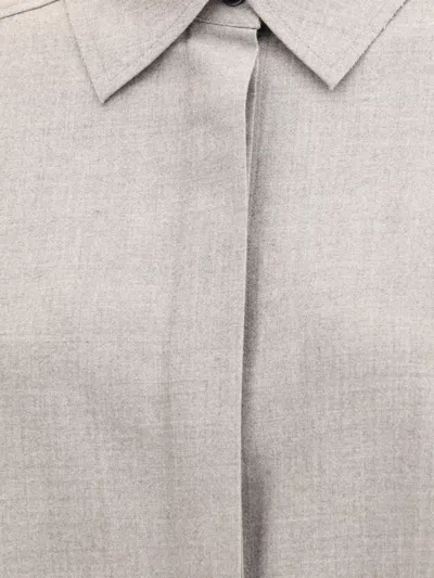 Di Stavnitser Curved-hem Shirt In Gray