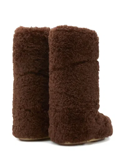 Moon Boot Icon Curly Extra Snow Boots In Brown