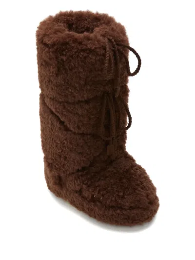 Moon Boot Icon Curly Extra Snow Boots In Brown