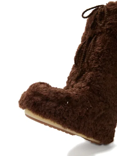 Moon Boot Icon Curly Extra Snow Boots In Brown