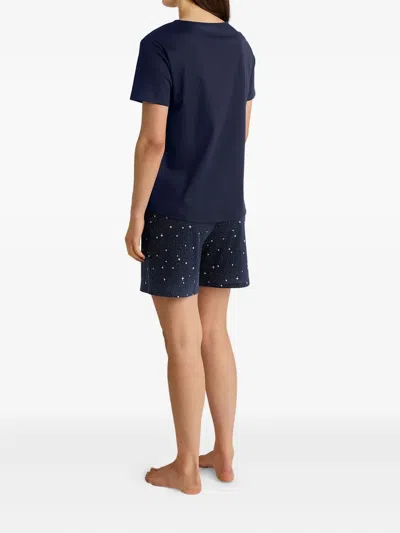 Calida Pocket Star-print Pyjamas In Blue