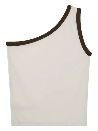 Rest&recreation One-shoulder Binding Top In White