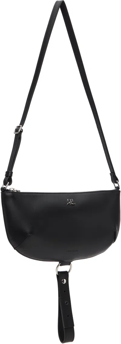 Courrèges Courreges Women Holy Eclipse Leather Shoulder Bag In Black