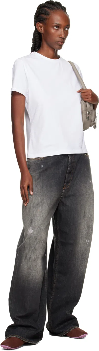 Acne Studios White Logo Patch T-shirt In Multi