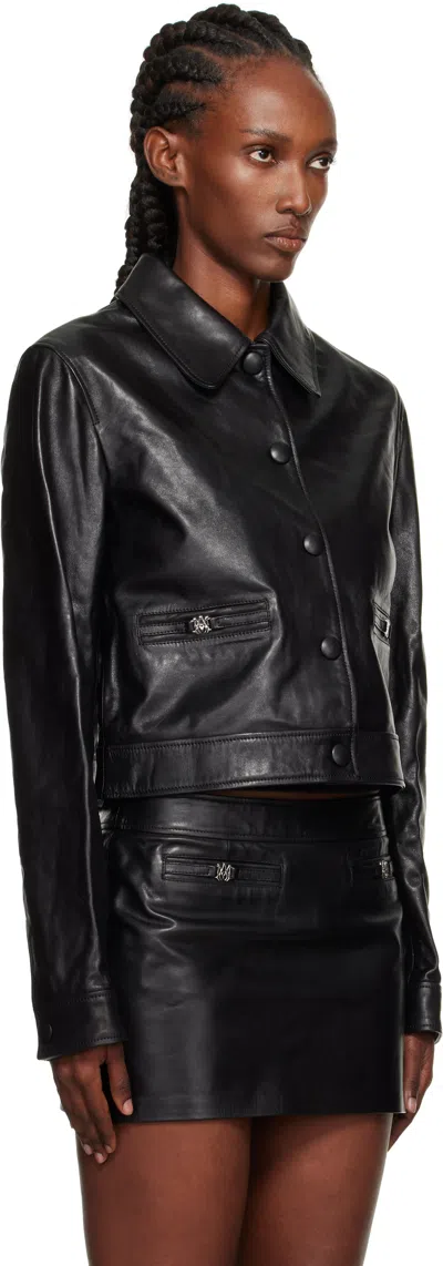 Amiri Ma Leather Jacket In Black