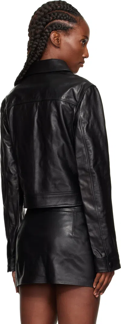 Amiri Ma Leather Jacket In Black