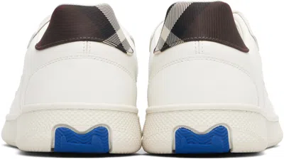 Burberry Leather And Check Sneaker Terrace In White