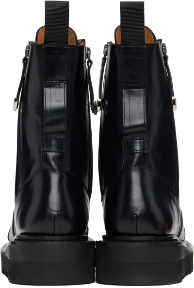 Toga Virilis Black Lace-up Boots