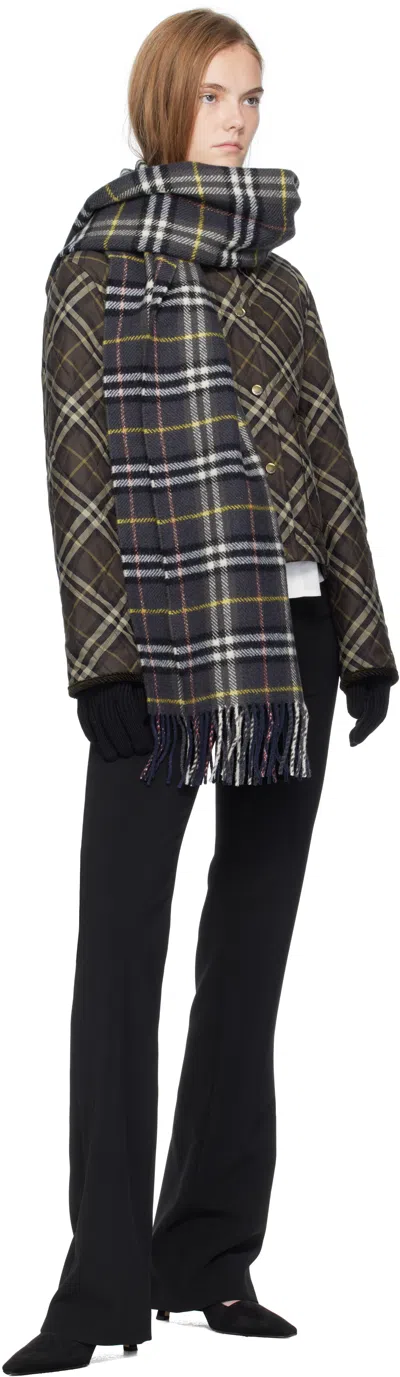 Burberry Black Logo Patch Wool Gloves In Black