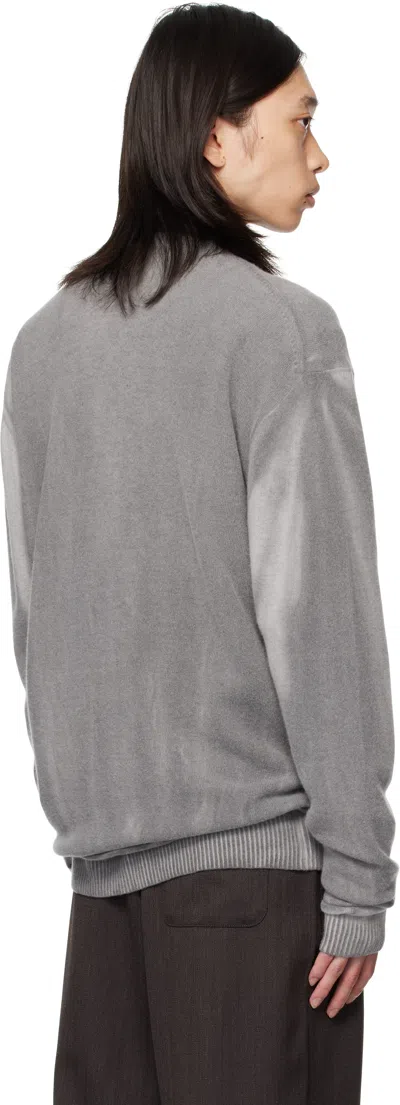 Our Legacy V-neck Wool Cardigan Featuring Front Pockets In Gray