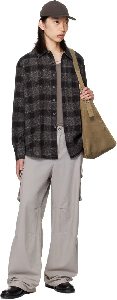 Our Legacy Mens Above Oakland Low Twist Check Shirt In Black