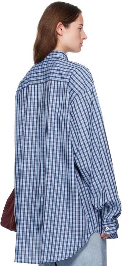 Vetements Blue Tie Shirt In Blue