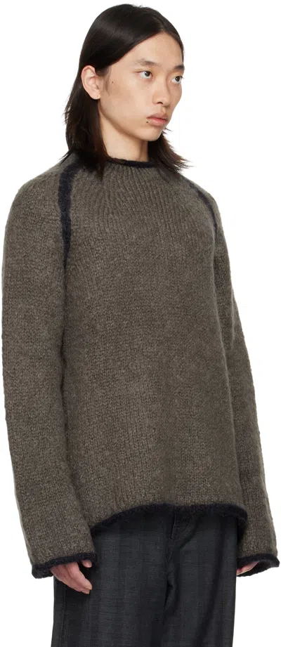 Our Legacy Rider Roundneck Shirt Steel Mohair In Gray