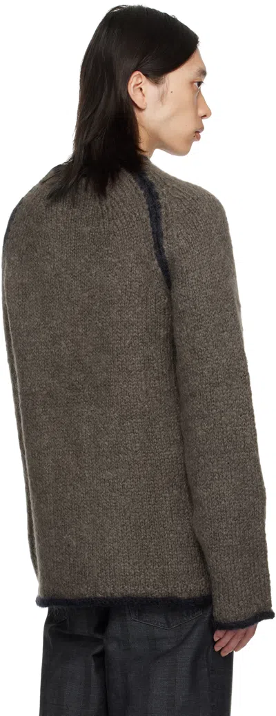 Our Legacy Rider Roundneck Shirt Steel Mohair In Gray