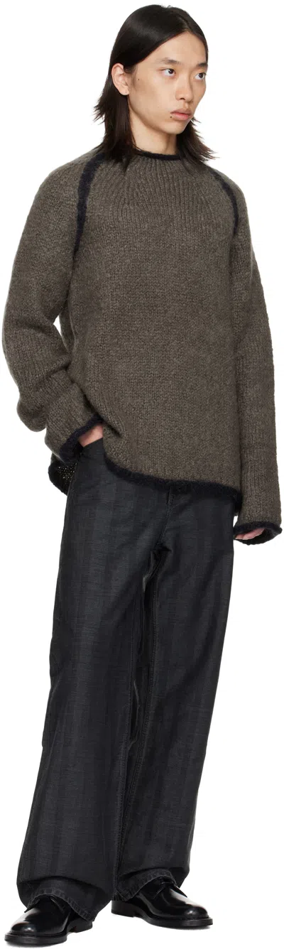 Our Legacy Rider Roundneck Shirt Steel Mohair In Gray