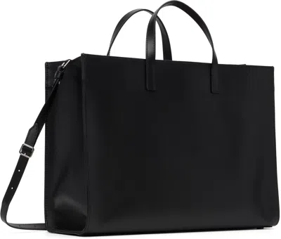 Courrèges Black Heritage Ac Leather Tote In Black