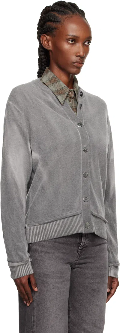 Our Legacy Relaxed-fit Merino Wool Cardigan With Button-down Closure In Gray