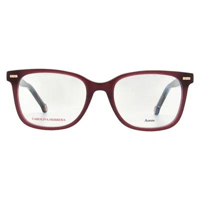 Carolina Herrera Demo Square Ladies Eyeglasses Ch 0047 0xae 52 In Red