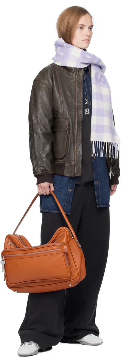 Acne Studios Fringed Scarf In Purple