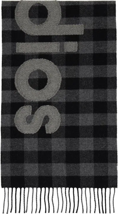 Acne Studios Small Check Wool Scarf In Multi