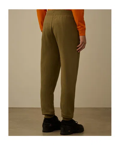 C.p. Company C.p.company Diagonal Raised Fleece Lens Sweatpants In Brown