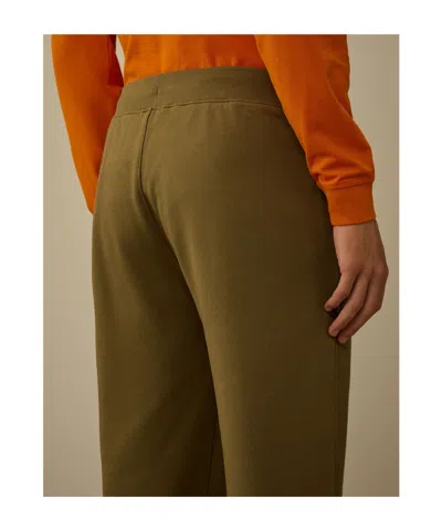 C.p. Company C.p.company Diagonal Raised Fleece Lens Sweatpants In Brown