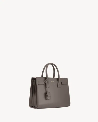 Saint Laurent Grey Sac De Jour Baby Bag In Smooth Leather In Gray
