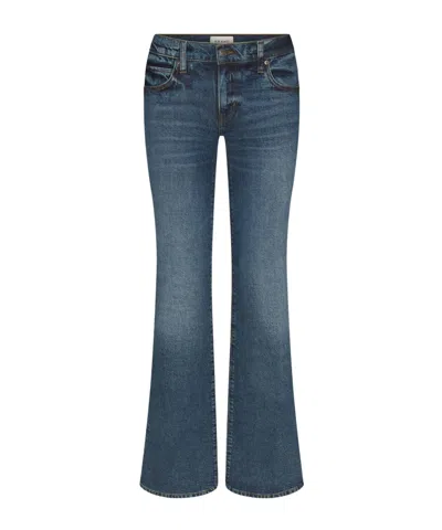 Frame Rodeo Low-rise Bootcut Jeans In Blue