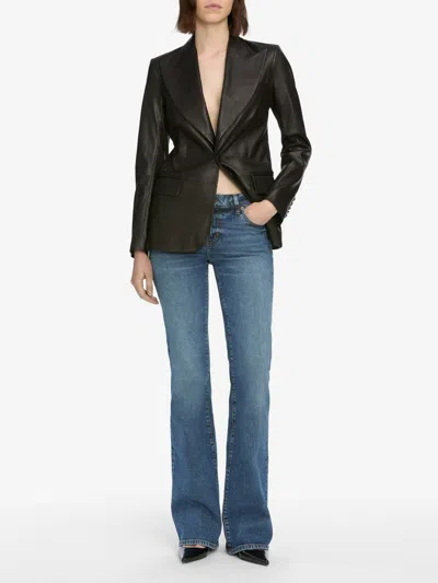 Frame Rodeo Low-rise Bootcut Jeans In Blue