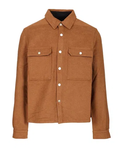 Rick Owens Drkshdw Concordians Cropped Outershirt In Brown